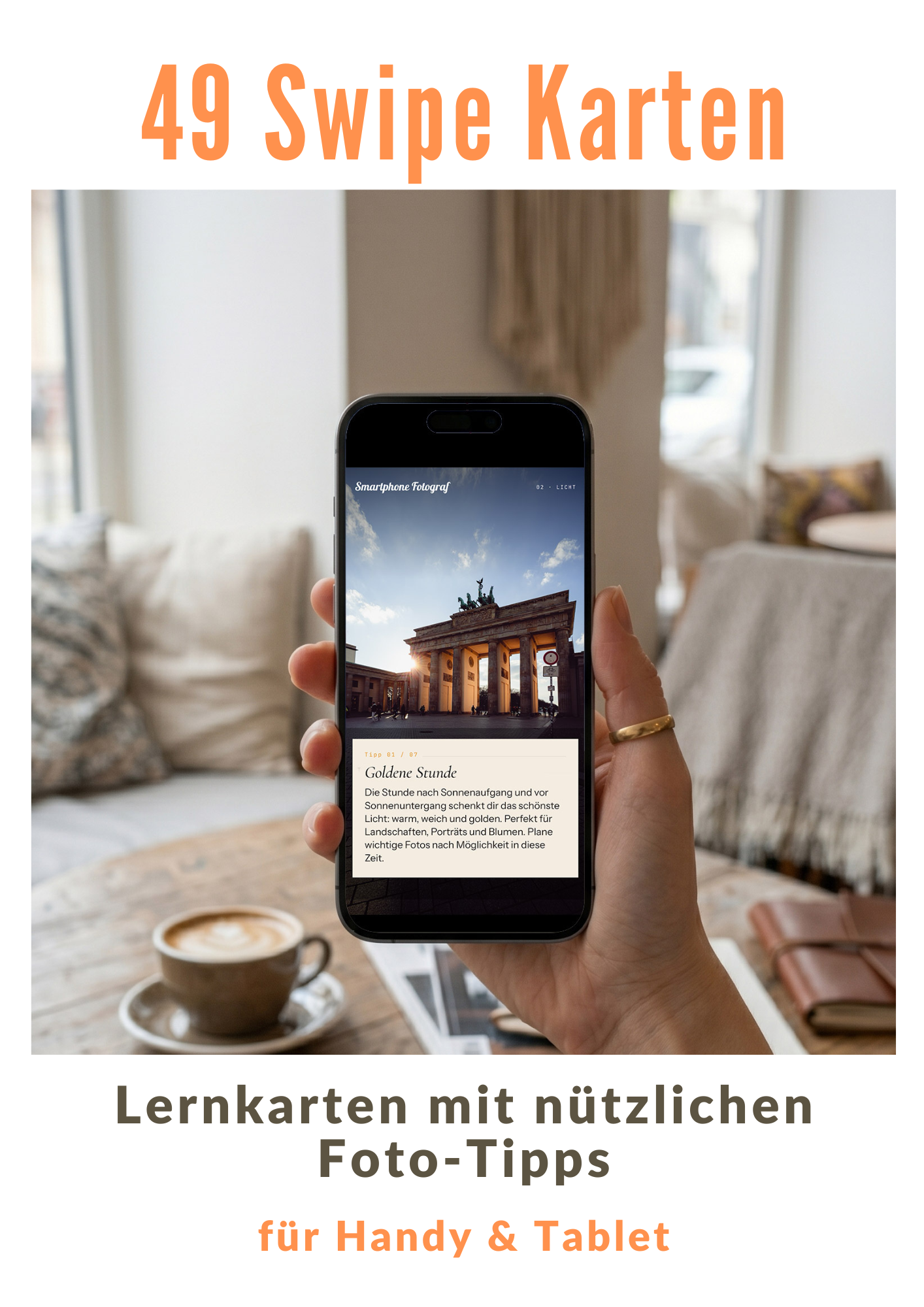 Smartphone Fotografie Swipe Karten: Lernkarten für dein Handy