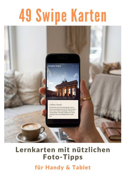 Smartphone Fotografie Swipe Karten: Lernkarten für dein Handy
