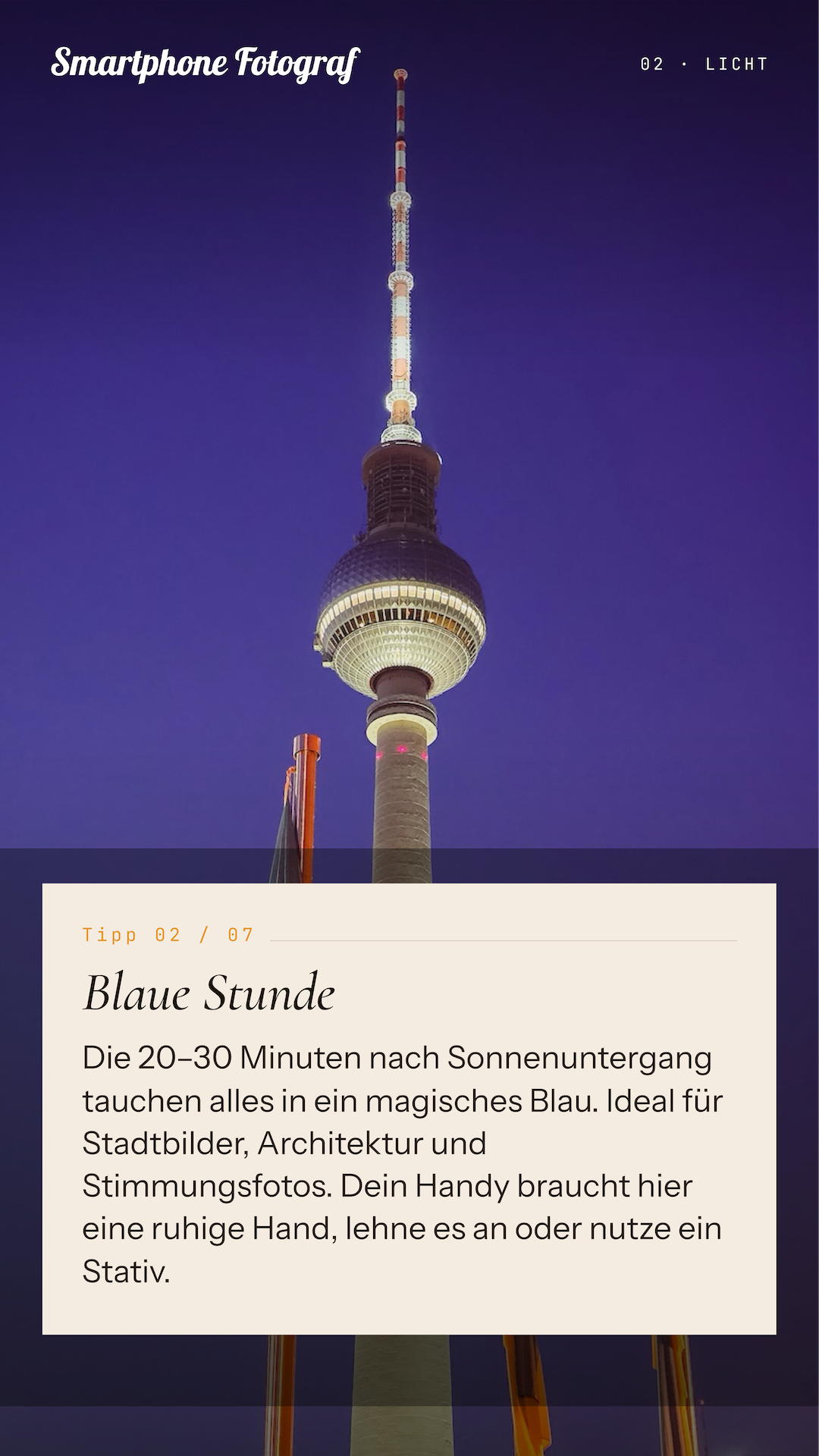 Smartphone Fotografie Swipe Karten: Lernkarten für dein Handy